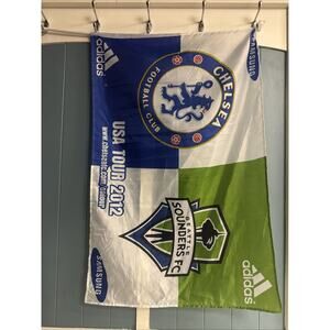 adidas Chelsea Football Club‎ Seattle Sounders FC Flag 24"x36" USA Tour 2012